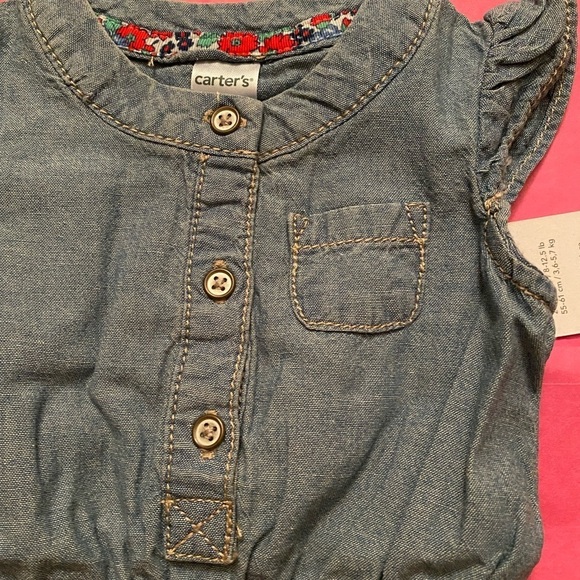 NWT Carter's Jean jumper with bow and flutter sleeves - Picture 7 of 9